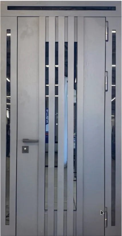 Входная дверь Feuer-10 (Порошковое напыление / Винилискожа) - внешняя сторона